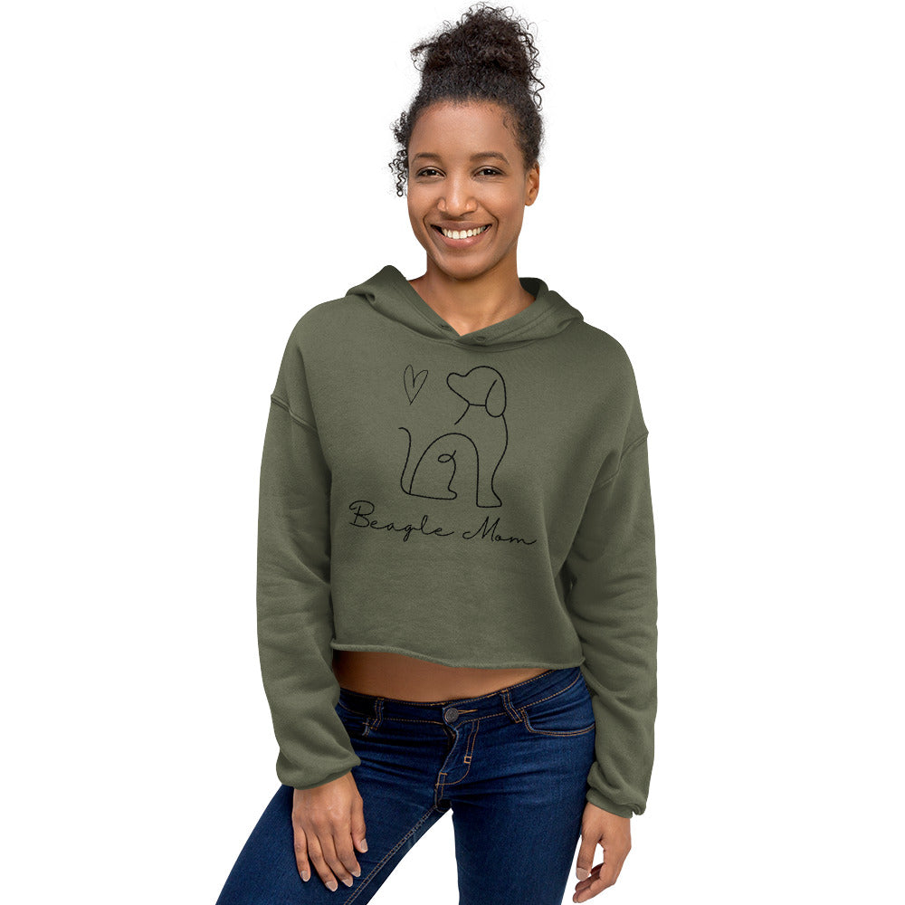 Beagle Mom Crop Hoodie