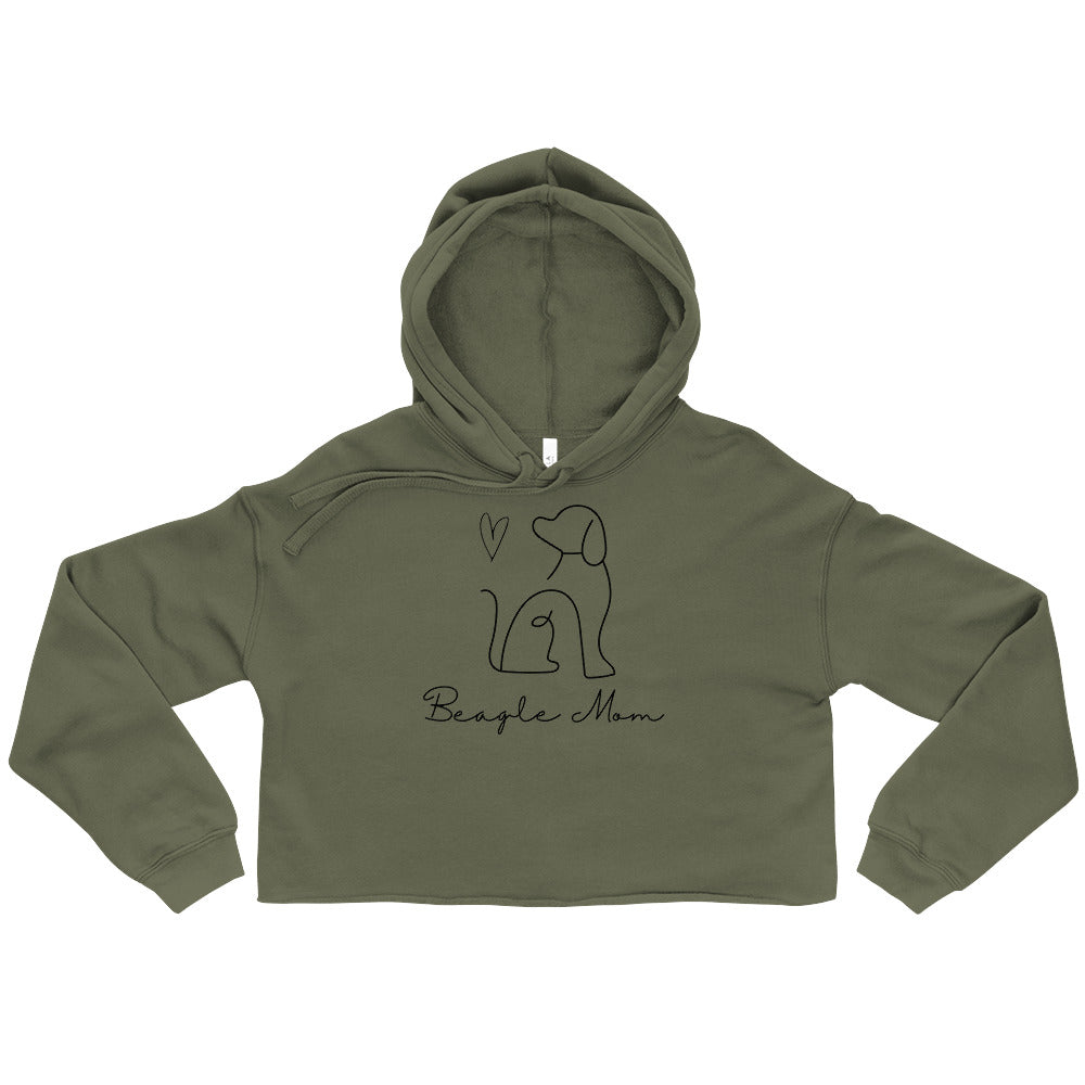 Beagle Mom Crop Hoodie